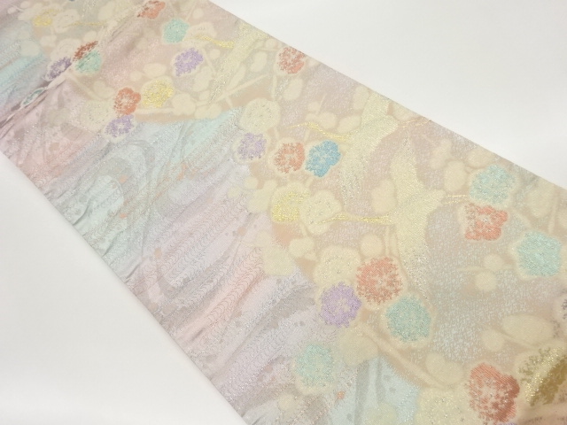 JAPANESE FUKURO OBI / WOVEN CRANE